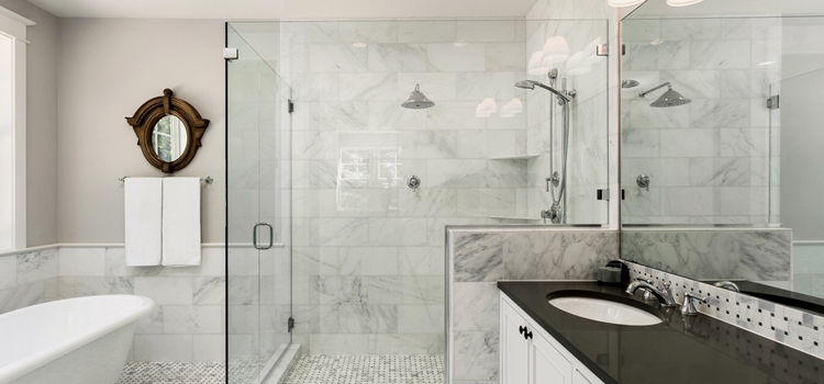 bathroom shower door installation in Temescal Valley
