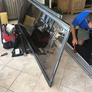 sliding glass door frame repair Temescal Valley